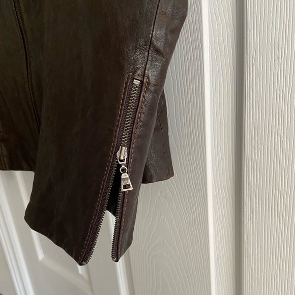 DANIER | Women’s leather jacket with faux fur trim - Picture 6 of 8